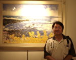 畫家里長王菁華水彩速寫 中壢展出
