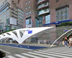 台中藍線BRT  站台仿白海豚