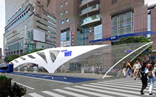 台中蓝线BRT  站台仿白海豚