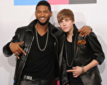 亚瑟小子（Usher）与贾斯汀•比伯（Justin Bieber）资料照。（图／Getty Images）