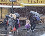 桑迪颶風一周後 紐約降大雪