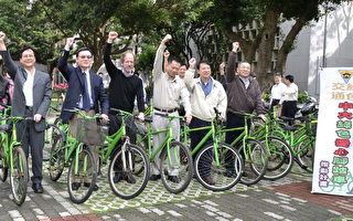 中央大学绿色脚踏车不上锁 开放自由骑乘