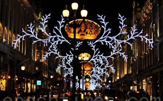 組圖：倫敦市中心綵燈齊放迎聖誕