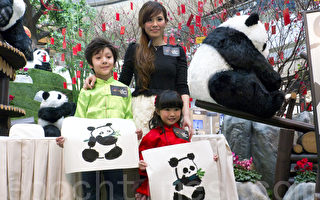 香港儿童习水墨展熊猫丰衣竹食