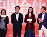 《中國先生》的導演陳可辛,主演佟大為、杜鵑、鄧超接受採訪。(圖/甲上提供)