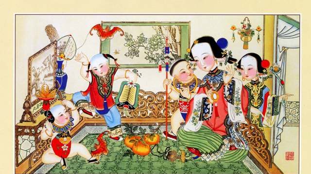 中華民俗版画 検索:年画 彫版 門神 楊柳青 図譜 藝姐 廣告牌