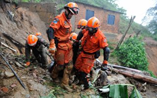 组图：巴西里约山区豪雨  酿27死