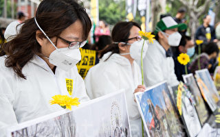 車諾比核災27週年 台反核民眾立院抗議