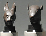 圆明园鼠首、兔首铜像。(AFP)