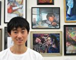 來自愛迪生市（Edison）史帝文斯高中（John P. Stevens High School）的莎倫畫院華裔學生張大宇（Dennis Zhang）在2013年國會藝術大賽中獲得新州第六區第一名（莎倫畫院提供）