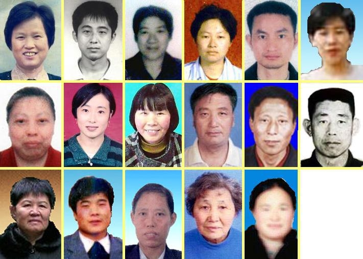 2013年上半年被迫害致死的部份大陸法輪功學員(圖片來源:明慧網)