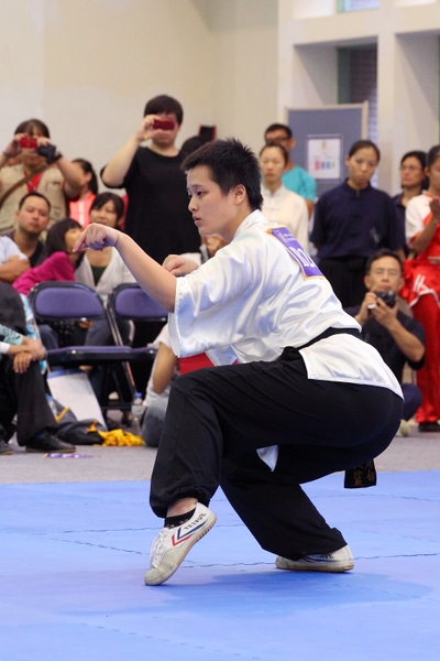 2013年新唐人第四屆「全世界華人武術大賽」亞太初賽女子拳術組選手盧韋安。(林伯東/大紀元)