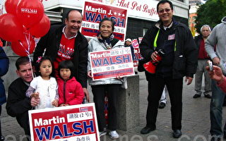 波士顿市长候选人华埠争选票