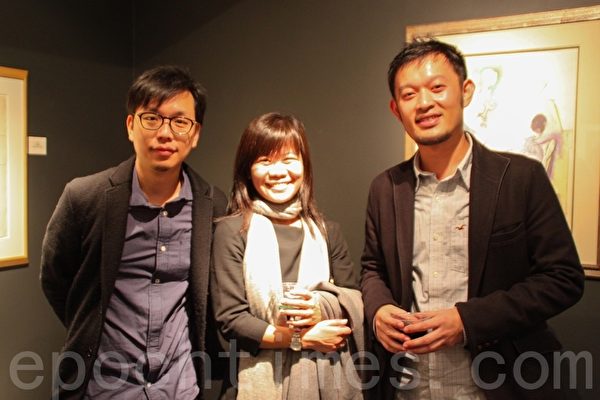 (左起)侯季然、王莉茗和謝駿毅參加舊金山臺灣電影節的開幕酒會。(屈婧/大紀元) (左起)侯季然、王莉茗和謝駿毅參加舊金山臺灣電影節的開幕酒會。(屈婧/大紀元)