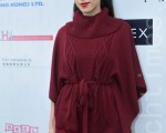 香港名模傅嘉莉12月3日在香港出席「青年毛織設計家大獎」記者會。（宋祥龍／大紀元）