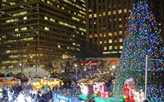 費城聖誕樹點燃 聖誕節慶拉開序幕