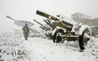 组图：百年一遇暴雪袭击中东国家