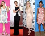 《VOGUE》雜誌美國版日前評選出的部分年度最佳著裝女星，左起：米蘭達•可兒、蕾雅•賽杜、凱特•布蘭切特和凱麗•華盛頓。（大紀元合成圖）