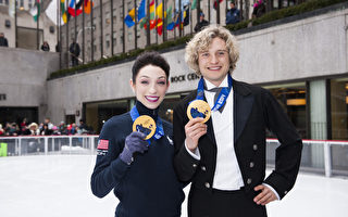 冬奧會冰舞金牌戴維斯與懷特做客紐約