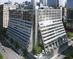 位于曼哈顿33街西450号的办公大楼重新整修后模拟图。（布鲁克菲尔德集团办公室提供）