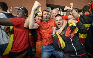 比利时球迷欢庆胜利时不幸摔死