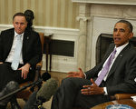 6月20日，美国总统奥巴马在白宫与新西兰总理约翰•基（John Key）举行会晤时表示，他希望在今年底前完成“跨太平洋战略经济伙伴协定”（TPP）谈判。（Wilson/Getty Images）
