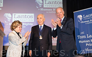 以色列總統佩雷斯獲頒蘭托斯人權獎