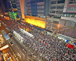 七一香港空前抗共大場面（高空現場圖）