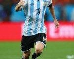 阿根廷梅西命中第一個點球。(Photo by Ronald Martinez/Getty Images)
