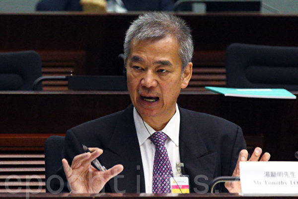 前廉政專員湯顯明被批評破壞廉署廉潔奉公的傳統。(大紀元資料圖片) 前廉政專員湯顯明被批評破壞廉署廉潔奉公的傳統。(大紀元資料圖片)