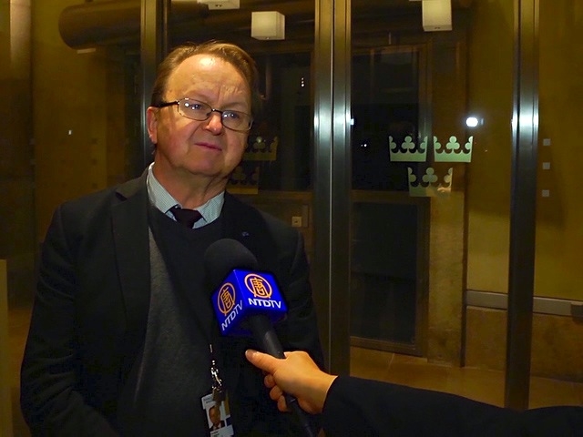 瑞典国会议员Christer Winback要求调查活摘器官罪行。(大纪元)