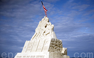 組圖：國際沙雕節 表揚美軍英雄