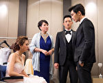 藝人炎亞綸與方志友近日為偶像劇拍攝訂婚戲。（三立提供）