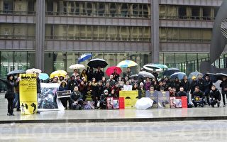 美中上百學生集會 聲援香港爭取真普選
