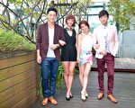 (左起)宥勝、孟耿如、郭書瑤、李國毅於10月7日日在台北出席新劇見面會。(三立提供)
