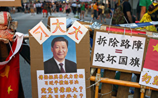 习江香港对决 反占中者砸毁习近平画像