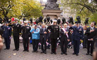 組圖：紐約集會紀念退伍軍人節