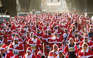 組圖：德國聖誕老人賽跑 為年末熱身