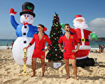 组图：澳洲邦迪海滩 盛夏的圣诞节