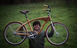 組圖：木製自行車 西班牙木匠技藝精湛