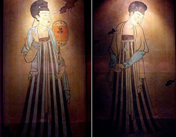段簡壁墓仕女圖。(維基百科公共領域/大紀元合成)