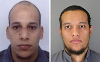 法国警方在全国洒下8.8万多名警力，全力追捕谢里夫（Cherif Kouachi，32岁，左）和萨义德（Said Kouachi，34岁，右）这两个在逃凶手。(AFP)