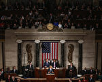 1月20日晚奧巴馬總統在美國首都發表國情咨文。(Mark Wilson/Getty Images)