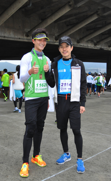 林俊逸與陳如山路跑後合照。(喜歡音樂提供) 林俊逸與陳如山路跑後合照。(喜歡音樂提供)