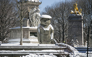 组图：纽约雪后中央公园拾趣