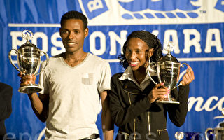 波士顿马拉松 非洲选手夺男女冠军