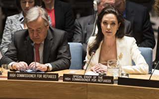 裘莉恳求联合国 亲访叙利亚难民