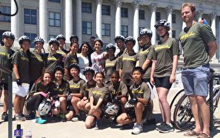 “孩子营救孩子”逾20青少年骑车横跨美国之旅