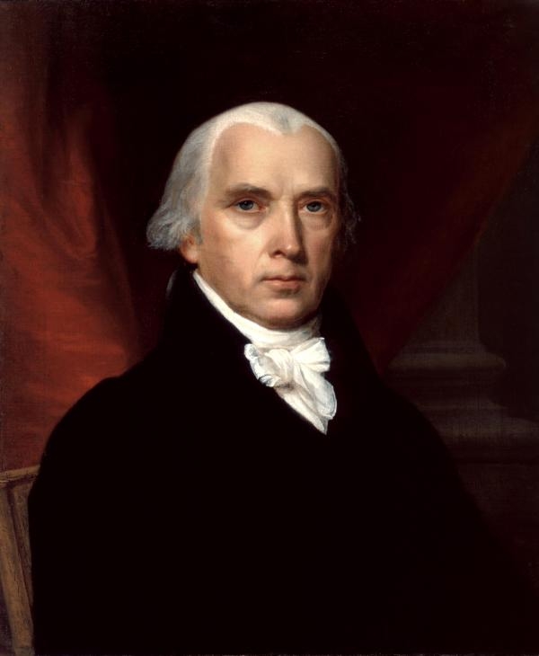 詹姆斯.麥迪遜(James Madison)畫像(維基百科公共領域)