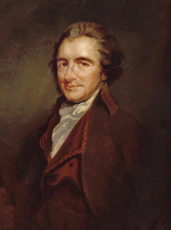 托馬斯.潘恩(Thomas Paine)畫像(維基百科公共領域)